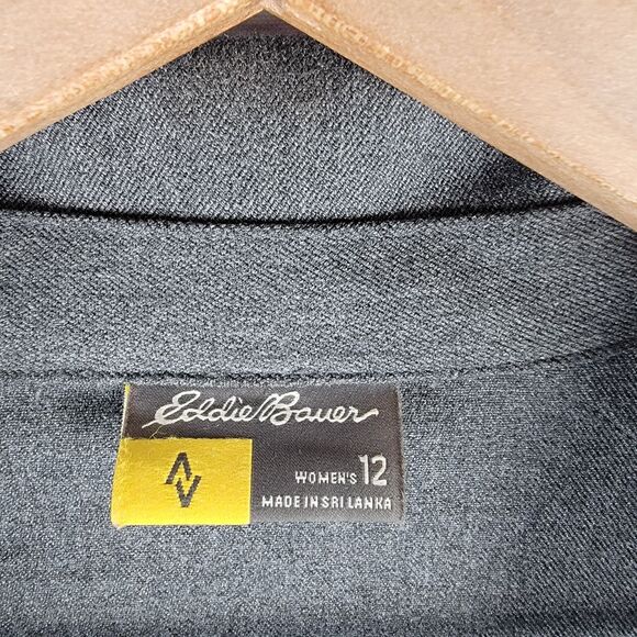 Eddie Bauer Travel Blazer Women's Size 12 Gray Travex Performance Utility Career - Picture 7 of 11